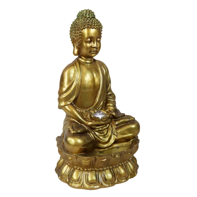 Golden Buddha Meditation Fountain